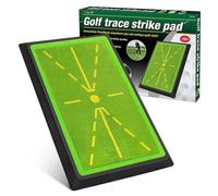 Tapete de práctica de golf con retroalimentación de camino de oscilación, base de goma antideslizante resistente para entrenamiento en interiores y exteriores, tablero de divot portátil para análisis
