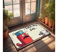 Tapete de primavera para exteriores, con texto en inglés "I Hate My Job: The Sad Reality Of Work Stress Doormat Doormat Doormat Outdoor Doormat Doormat Indoor Entrance" (40 x 60 cm)