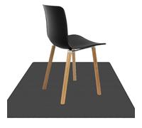 Tapete de Protección de Oficina 65 x 65 cm Resistente a Los Arañazos Alfombra con Textura Antiarrayado Lavable Silla de Oficina O Gaming Apta Suelo Duro, Gris Oscuro