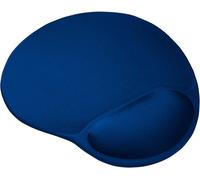 Trust Bigfoot Alfombrilla para Ratón Ergonómica con Reposamuñecas de Gel, Base Antideslizante, Mouse Pad con Superficie de Microfibra para Ordenador, PC, Portátil - Azul