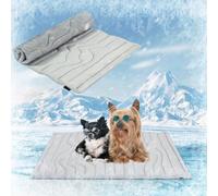 Tapete de refrigeración para perros, doble cara, almohadilla fría de larga duración, resistente a los masticables y lavable a máquina, manta refrescante no tóxica para mascotas, tamaño XL