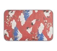 Tapete de refrigeración para perros Fuji Summer Cool de 38 x 23 pulgadas, color blanco japonés con soporte de grulla para mascotas, para caninos, camas extraíbles para perros, M