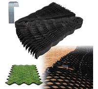 Tapete de rejilla de suelo permeable y plegable de 4 x 19 pies de grosor, control de Eros de 4 pulgadas de grosor para pasarelas de jardín, patios y caminos de parque, para exteriores