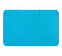 Tapete de Reparación, Tapete de Trabajo Resistente al Calor, Alfombrilla Trabajo Aislamiento, Almohadilla Reparación Antideslizante Silicona Azul, para Reparar Teléfonos, Computadoras, Soldadura