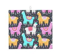Tapete de secado con estampado de alpaca india para cocina, absorbente, antideslizante, reutilizable, para encimeras, rutina diaria