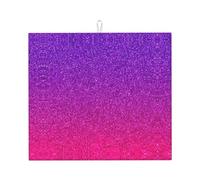 Tapete de secado con lentejuelas degradadas para cocina, absorbente, reutilizable, para fregadero, utensilios de mesa