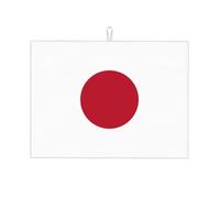 Tapete de secado de platos con estampado de bandera japonesa para encimera de cocina, tapete absorbente para encimera de cocina, almohadilla de secado de platos para platos, utensilios, ollas y