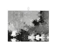 Tapete de secado de platos con estampado de graffiti gris para encimera de cocina, tapete absorbente para encimera de cocina, almohadilla de secado de platos para platos, utensilios, ollas y sartenes