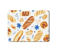 Tapete de secado de platos de pan para hornear para encimera de cocina, patrón rústico de pan dorado, tapete de goma absorbente para escurridor de platos, decoración de cocina de primavera