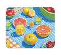 Tapete de secado de platos de pintura al óleo con frutas de verano, antideslizante, absorbente, tapete de tierra de diatomeas, accesorios de cocina para encimera, 23.6 x 19.7 pulgadas