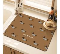 Tapete de secado de platos para encimera de cocina, tapete súper absorbente, tapete de drenaje con respaldo de goma, fácil de limpiar, accesorios de cocina, almohadilla para platos, utensilios