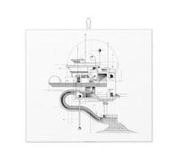 Tapete de secado para cocina HHGFASD con patrón de arquitectura abstracta, ultra absorbente, reversible y elegante tapete de encimera de cocina