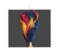 Tapete de secado para cocina HHGFASD con patrón de pinceles coloridos, ultra absorbente, reversible y elegante tapete de encimera de cocina