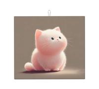 Tapete de secado para cocina HHGFASD Dazed Kitten patrón ultra absorbente, reversible y elegante tapete de encimera de cocina