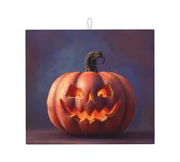 Tapete de secado para cocina, HHGFASD de Halloween, patrón de calabaza, ultra absorbente, reversible y elegante tapete de encimera de cocina