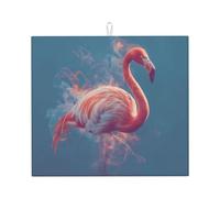 Tapete de secado para cocina HHGFASD elegante patrón de flamenco, ultra absorbente, reversible y elegante tapete de encimera de cocina