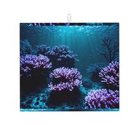 Tapete de secado para cocina HHGFASD Mysterious Underwater Pattern Ultra absorbente, reversible y elegante tapete para encimera de cocina
