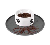 Tapete de silicona para comida de mascotas, impermeable, tapete de alimentación para perros y gatos, mantel individual más grueso con borde alto para evitar derrames, tapete para cuenco de agua para