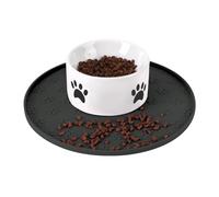 Tapete de silicona para comida de mascotas, impermeable, tapete de alimentación para perros y gatos, tapete de alimentación más grueso para mascotas con borde alto para evitar derrames, tapete para
