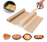 Tapete de Silicona para Hornear 30cm*244cm Rectangular Tapete Antiadherente y Reutilizable Fácil de Limpiar Lamina de Horno, Forro Tamaño Extra Largo Cortable, Alfombrilla Baking Mat para Repostería