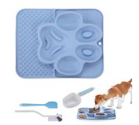 Tapete de silicona para lamer perros y gatos - Cuenco de alimentación lenta, tapete antideslizante para perros y gatos, comedero de rompecabezas y tapete de olfateo para comedores rápidos, alivio del