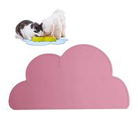 Tapete de silicona para perros y gatos, impermeable, antideslizante, de silicona para alimentación para mascotas con labios altos, bandeja para manteles individuales, bordes elevados para evitar derrames de agua en los suelos, apto para lavavajillas