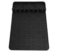 Tapete de silicona para plancha, resistente al calor, lavable, reutilizable, suave y flexible, ideal para hornear, asar y acampar. (Negra)