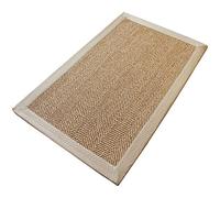 Tapete de sisal natural para puerta, tapete de entrada antideslizante tejido a mano para uso en interiores, tapete que atrapa la suciedad para decoración del hogar