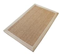 Tapete de sisal natural para puerta, tejido a mano, antideslizante, para uso en interiores, atrapa la suciedad, para decoración del hogar