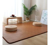 Tapete de tatami japonés, tapete de ratán natural, antideslizante, transpirable, plegable, para interiores, sala de estar, dormitorio, juego de gateo
