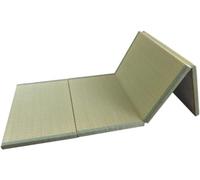 Tapete de tatami tradicional japonés,Estera De Tatami Tradicional Japonesa,4 pliegues,firme y cómodo, colchón de futón con hierba verde 100% natural,para meditación,sala zen,sala de té japonesa(200x90