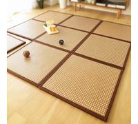 Tapete de tatami tradicional japonés, tapete plegable de ratán, tapete antideslizante para dormir, descansar, meditar, yoga, cómodo tapete para sala de estar, dormitorio, sala de juegos