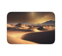 Tapete de terciopelo de cristal con borde de bloqueo de 40 x 60 HJFCZH Sahara Desert Prints absorbente de agua y antideslizante, cómodo y suave para puerta de baño