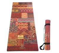 Tapete de yoga antideslizante de microfibra y goma natural de 5 mm (MarrakashRebBrown)