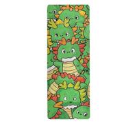 Tapete de yoga con diseño de dragón chino de dibujos animados, antideslizante, para entrenamientos en el suelo, antideslizante, toalla de yoga caliente antideslizante con bolsa para llevar tapete para
