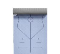 Tapete De Yoga Estera de yoga TPE antideslizante deportes ejercicio posición línea hogar fitness gimnasia pilates esteras(Blue with pattern,183x80x0.6cm)