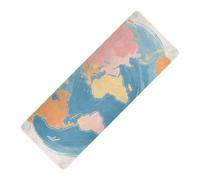Tapete de yoga impreso con mapa de 1 mm de grosor para exteriores, antideslizante, con bolsa de transporte, tapete para ejercicio, 180 x 66 cm