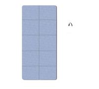 Tapete de yoga plegable para dormir, tapete de ejercicio portátil antideslizante para gimnasio, uso doméstico, viajes y siesta (azul B, 6 mm)