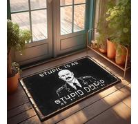 Tapete decorativo para porche delantero de casa de campo Stupid is as Stupid Is As Stupid Dumb As... Felpudo de bar para decoración del hogar para hombres (65 x 90 cm)