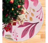 Tapete divertido para faldas de árbol de Navidad para decoración de fiesta de Año Nuevo, patrón dorado rubor, 47.2 x 47.2 pulgadas