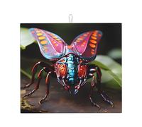 Tapete elegante para secar platos de cocina, patrones personalizados únicos, material de poliéster, absorbente y antideslizante, perfecto para encimeras y fregaderos, insectos de ciencia ficción