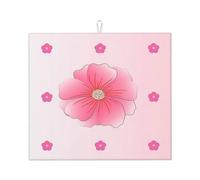 Tapete elegante para secar platos de cocina, patrones personalizados únicos, material de poliéster, absorbente y antideslizante, perfecto para encimeras y fregaderos, centro de ramo de peonías