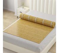 Tapete enrollable de bambú de tamaño personalizado, protector de cintura suave, listones duraderos, tapete de cama ecológico (0,5 x 1,8 m) para un descanso y apoyo cómodos.