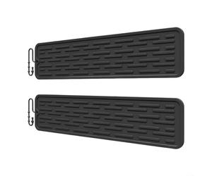 Tapete escurridor de silicona grande de 55 cm, resistente al calor (negro | Material de silicona gruesa, resistente al calor hasta 230 °C, protege los mostradores, tamaño de 55 cm, color gris