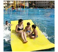Tapete Flotante De Agua para Adultos, Playa, Lago, Tamaño Grande, 3 Capas, Resistente A Los Desgarros, Espuma XPE, Flotador De Bronceado, Isla Flotador,Amarillo,550x180x3.3cm