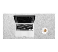 Tapete grande de fieltro para escritorio, teclado de ratón, protector de escritorio, resistente a los arañazos, antideslizante, para oficina, hogar, trabajo, estudio, accesorios de escritorio (gris