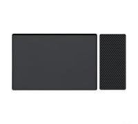 Tapete grande de silicona para café de 60 x 40 cm, resistente al agua, con parte trasera de goma, escurridor de platos para encimera de cocina, accesorios para cafetera, color gris (negro A)