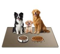 Tapete grande para comida de mascotas de 40 x 30 pulgadas, tapete de silicona súper grueso de 1.5 mm para alimentos y agua, tapetes antideslizantes para alimentación de mascotas para suelos, tapete