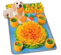 Tapete grande para olfatear para perros, tapete colorido de 50 x 80 pulgadas para forrajear con juguetes de zanahoria para perros, apoya el alivio de la ansiedad y la alimentación lenta