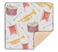 Tapete grande y elegante con diseño de desfile de acuarela, para gimnasio y actividades para interiores y exteriores, ligera, para sala de juegos, para bebés y bebés, 50 x 50 pulgadas